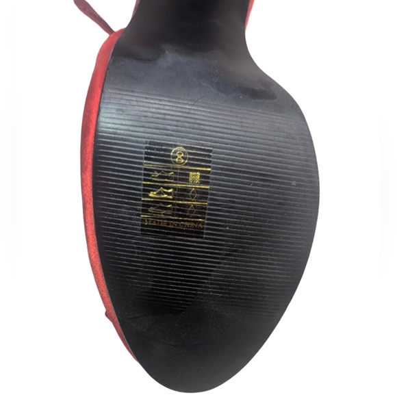 PINUP COUTURE CUTIEPIE-12 PUMP In Red and Leopard SZ 8 - Picture 5 of 5